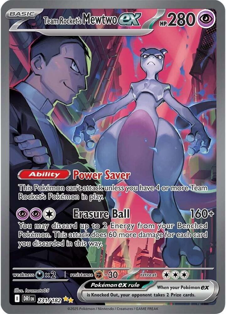 Team Rocket's Mewtwo ex 231/182