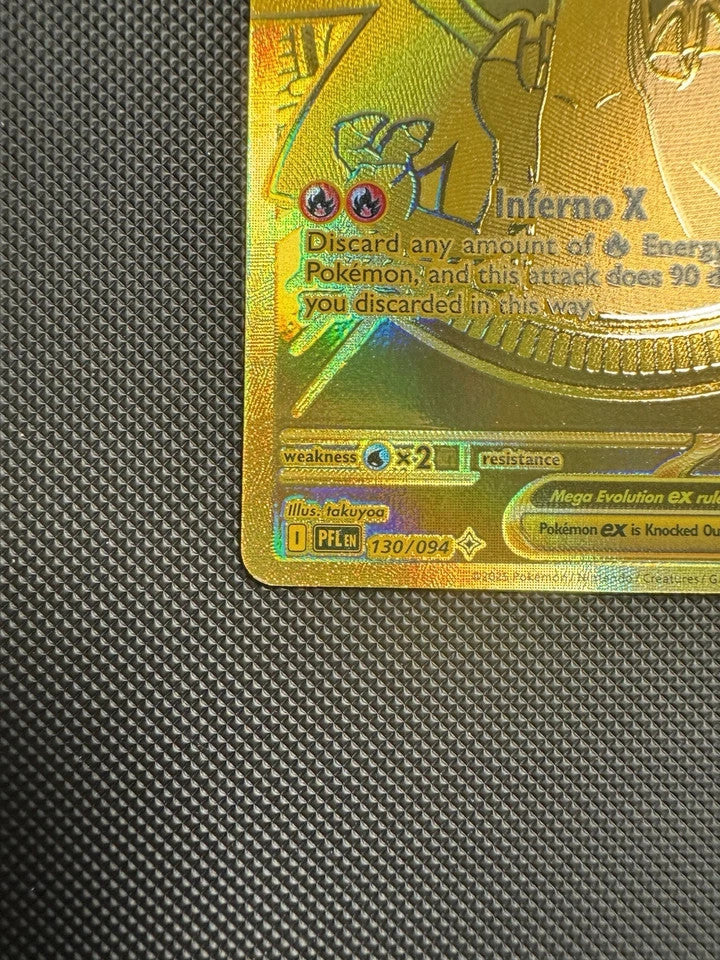 Mega Charizard X EX 130/094 Phantasmal Flames Hyper Rare Gold